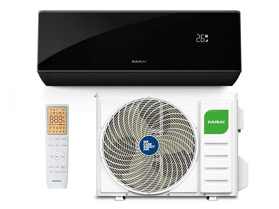Инверторен стенен климатик KAISAI BLACK PRO HEAT + KRB-09TLHI / KRWB-09TLHO