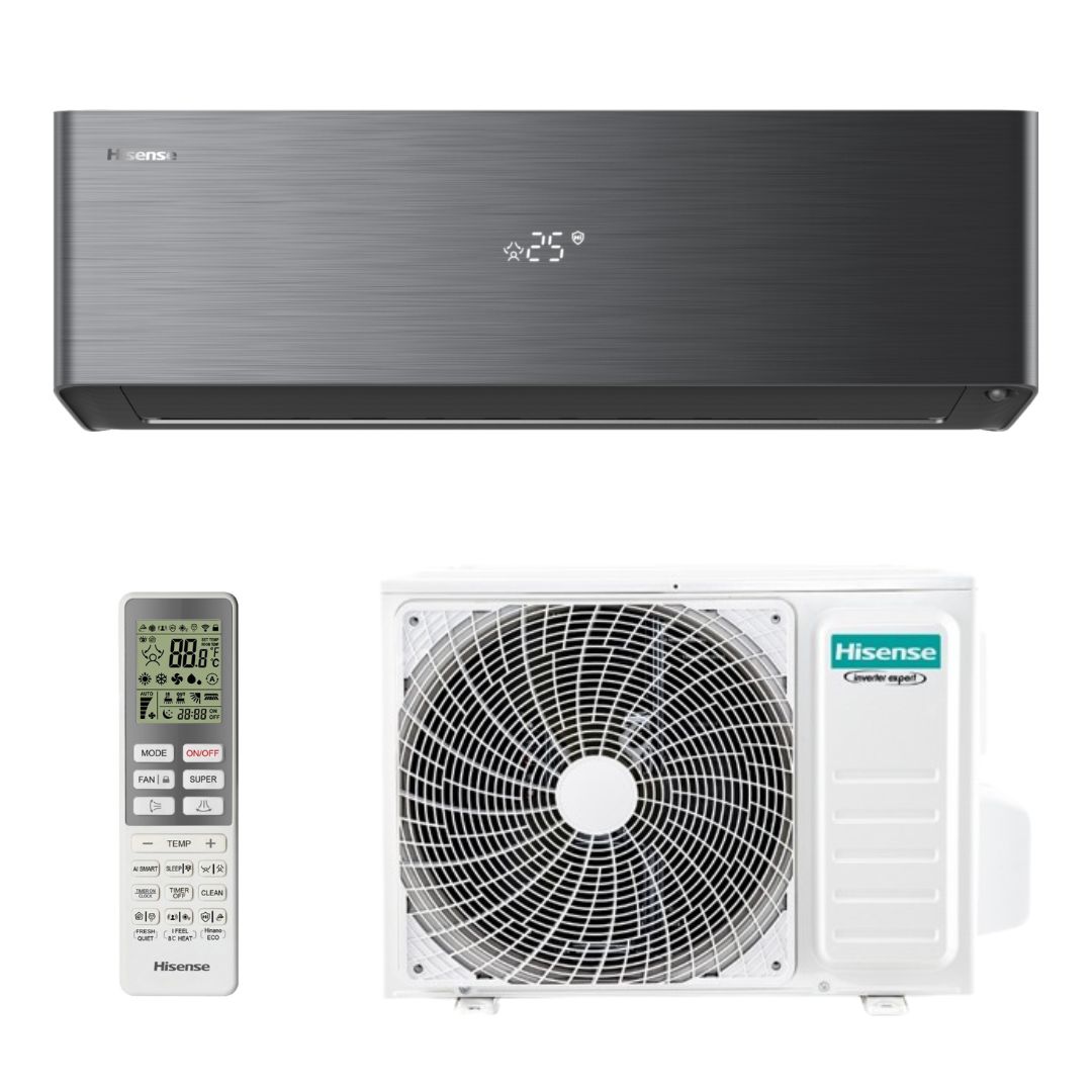 Хиперинверторен климатик Hisense Energy Pro X Black QH35XV3BG, 12 000 BTU, Клас А+++